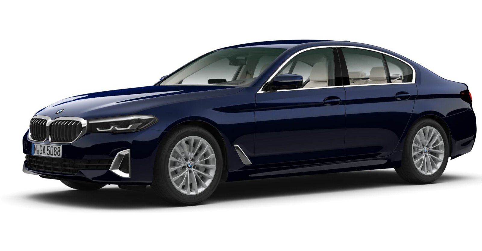 BMW BMW 5er in Blau von vorne BMW BMW 5er in Blau von vorne
