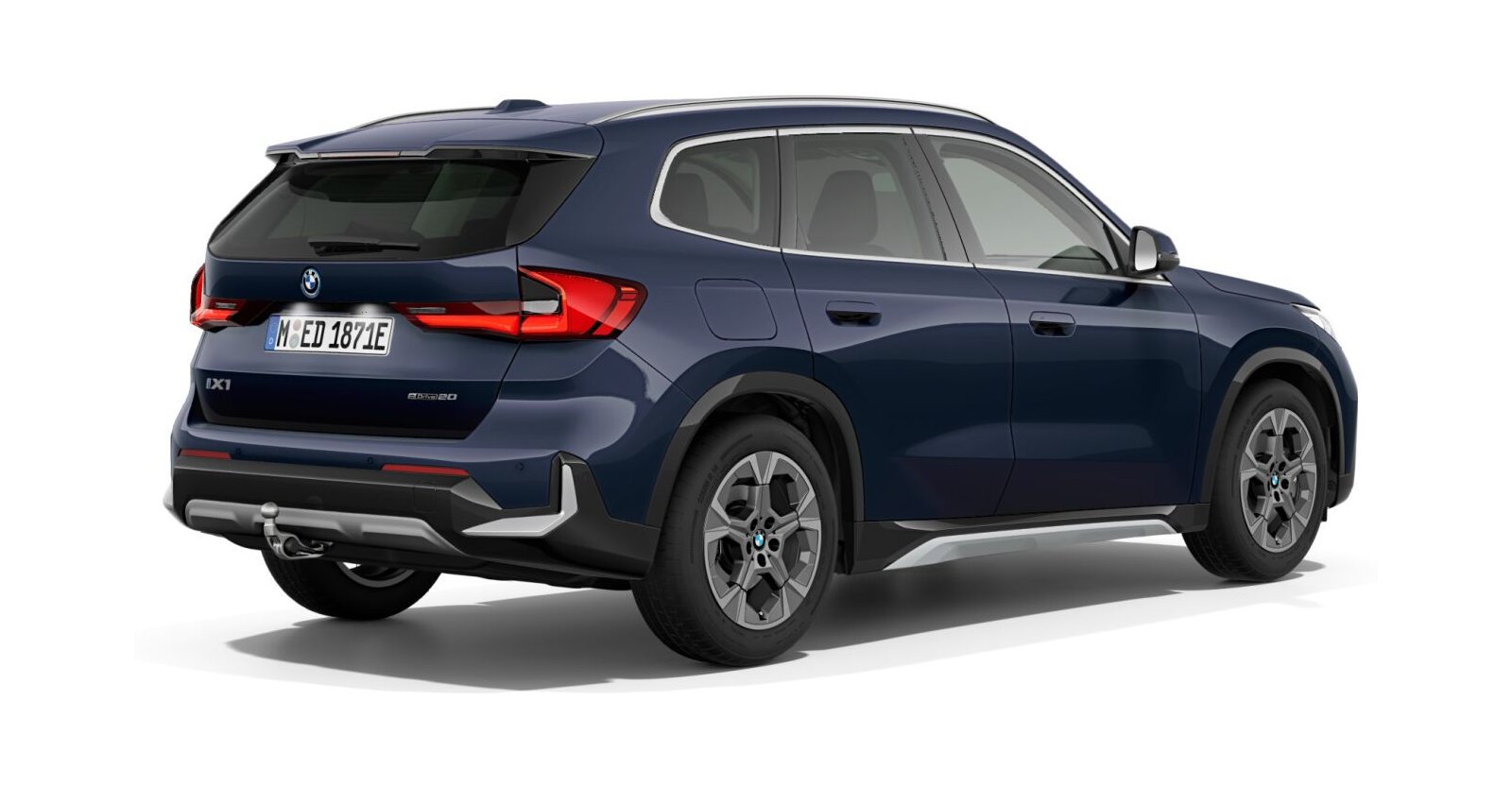 BMW BMW I in Blau von hinten