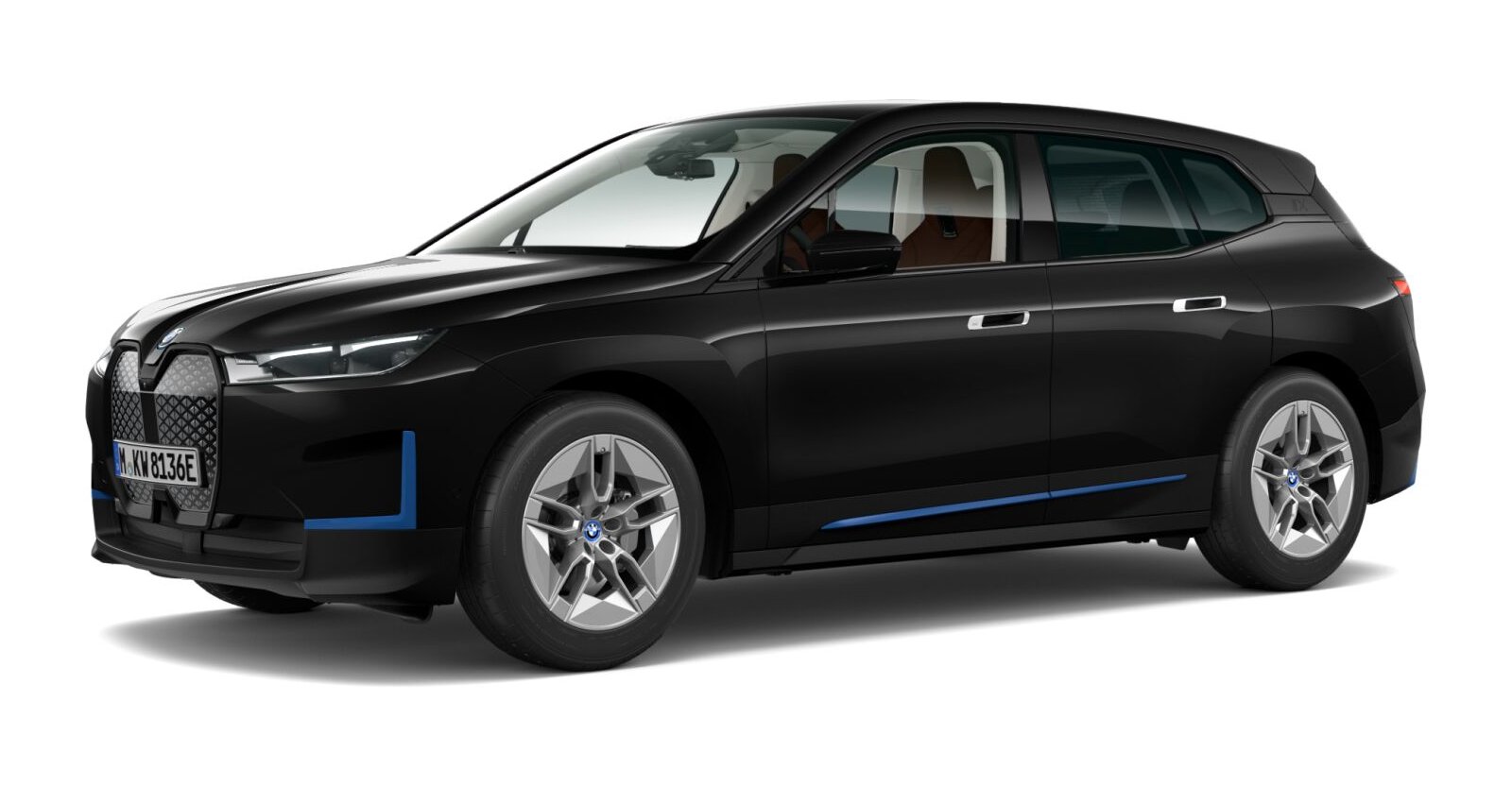 BMW BMW I in Schwarz von vorne BMW BMW I in Schwarz von vorne