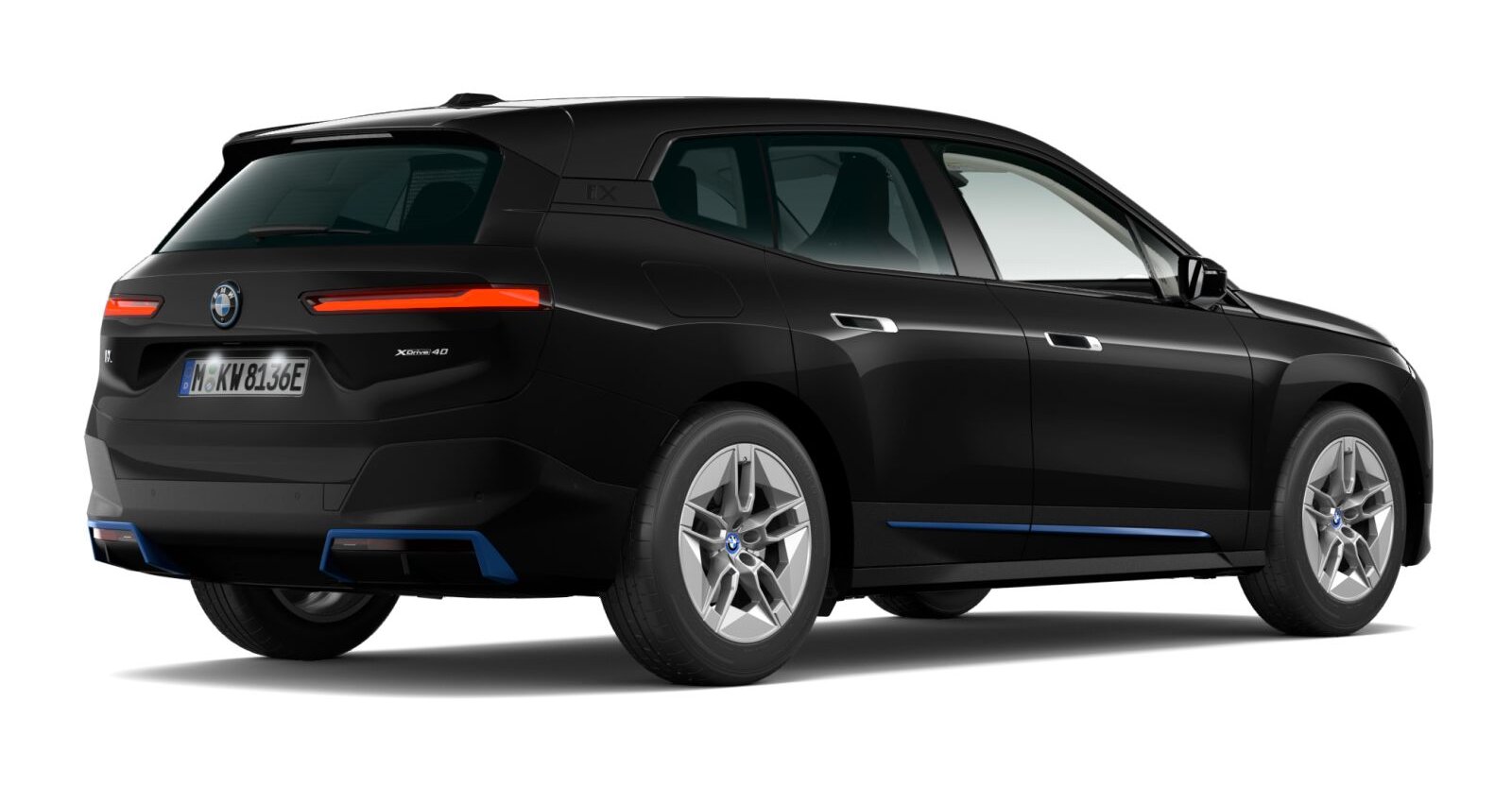BMW BMW I in Schwarz von hinten BMW BMW I in Schwarz von hinten