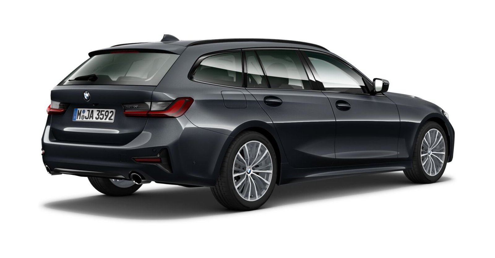 BMW BMW 3er in Grau von hinten BMW BMW 3er in Grau von hinten