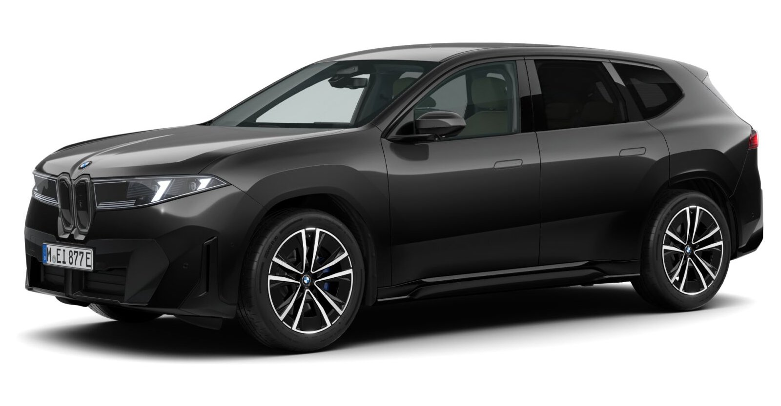 BMW iX3 40 in Schwarz von vorne