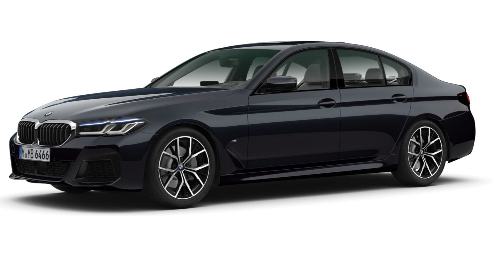 BMW 530i Limousine in Schwarz von vorne