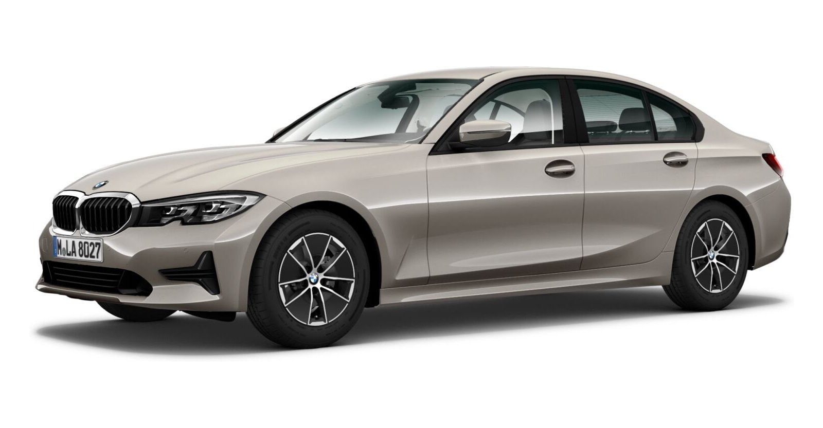 BMW 320i Limousine in Grau von vorne