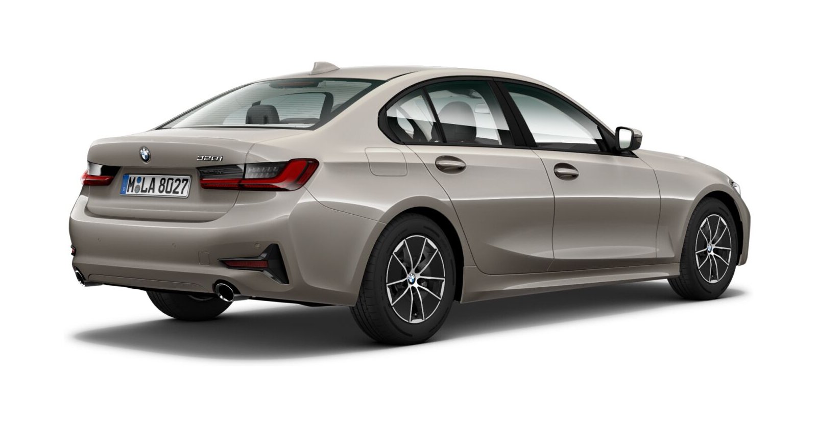 BMW BMW 3er in Grau von hinten BMW BMW 3er in Grau von hinten