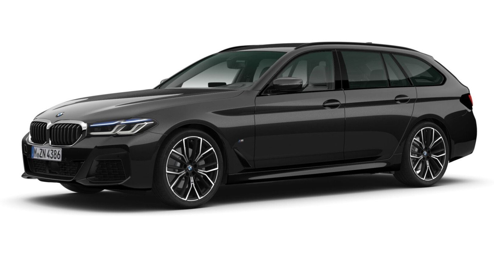 BMW BMW 5er in Schwarz von vorne BMW BMW 5er in Schwarz von vorne