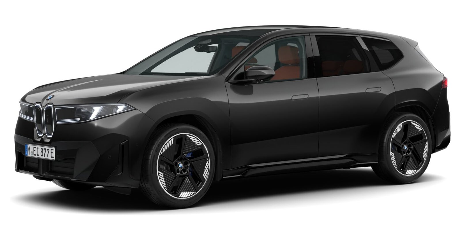 BMW iX3 40 in Schwarz von vorne