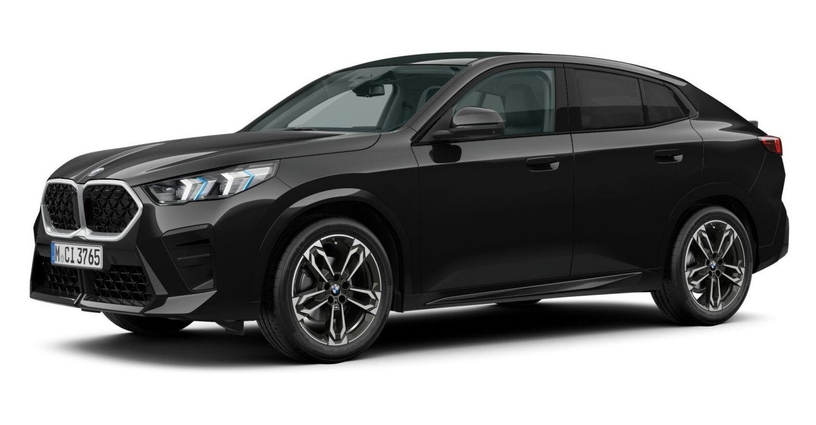 BMW X2 xDrive20d in Schwarz von vorne BMW X2 xDrive20d in Schwarz von vorne