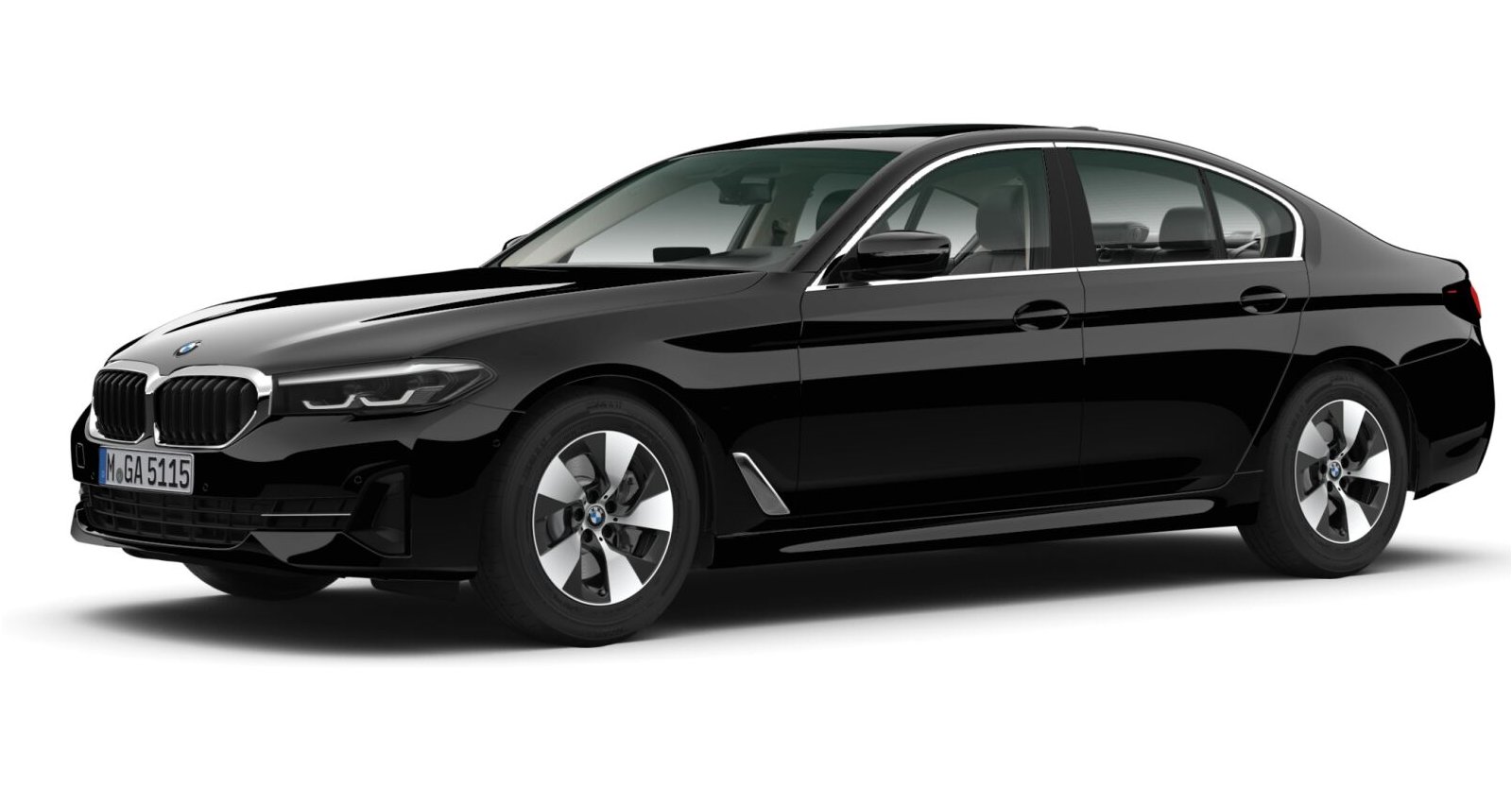 BMW BMW 5er in Schwarz von vorne BMW BMW 5er in Schwarz von vorne