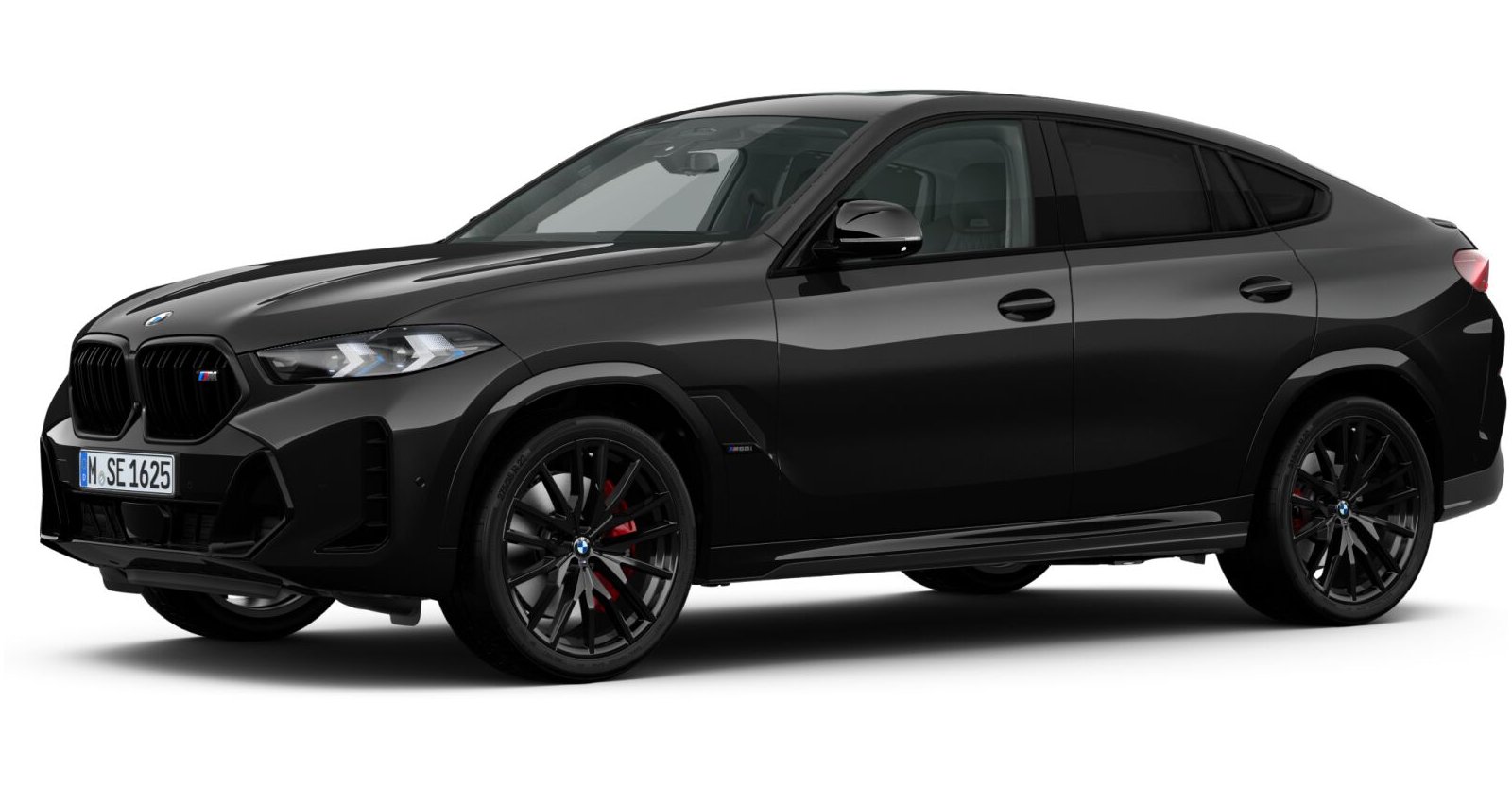 BMW X6 M60i xDrive in Schwarz von vorne