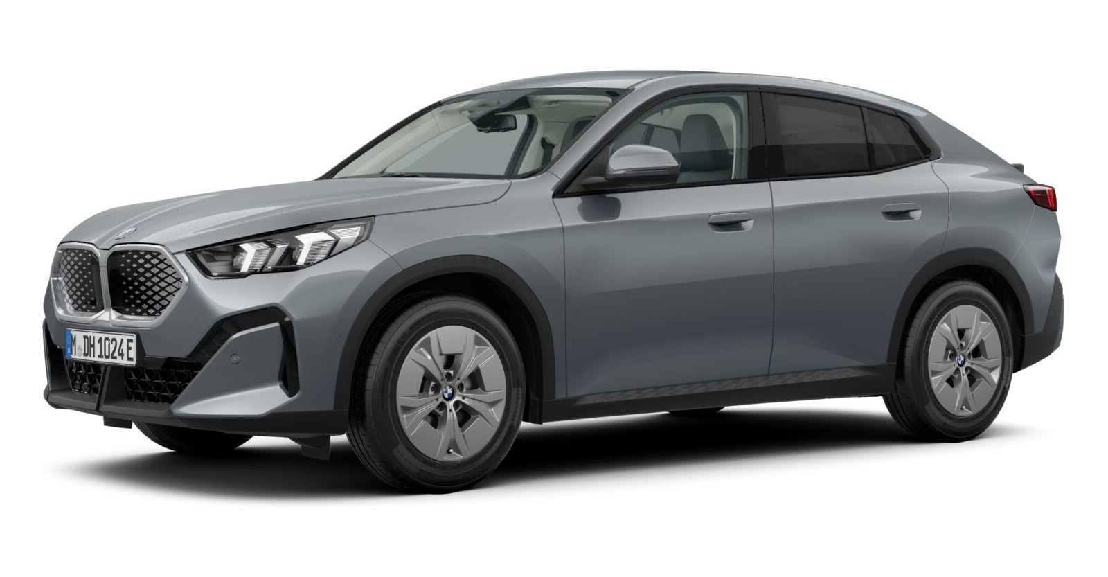 BMW iX2 eDrive20 in Grau von vorne BMW iX2 eDrive20 in Grau von vorne