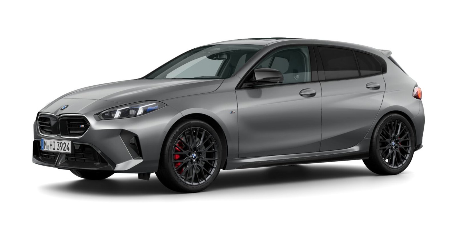 BMW M135 xDrive in Grau von vorne