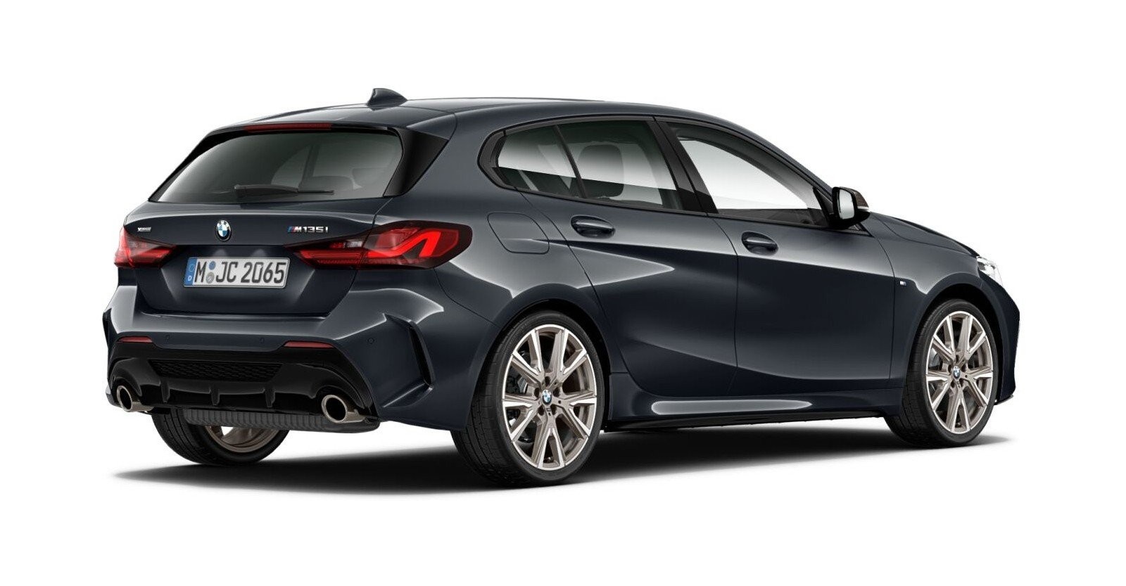 BMW BMW 1er in Grau von hinten