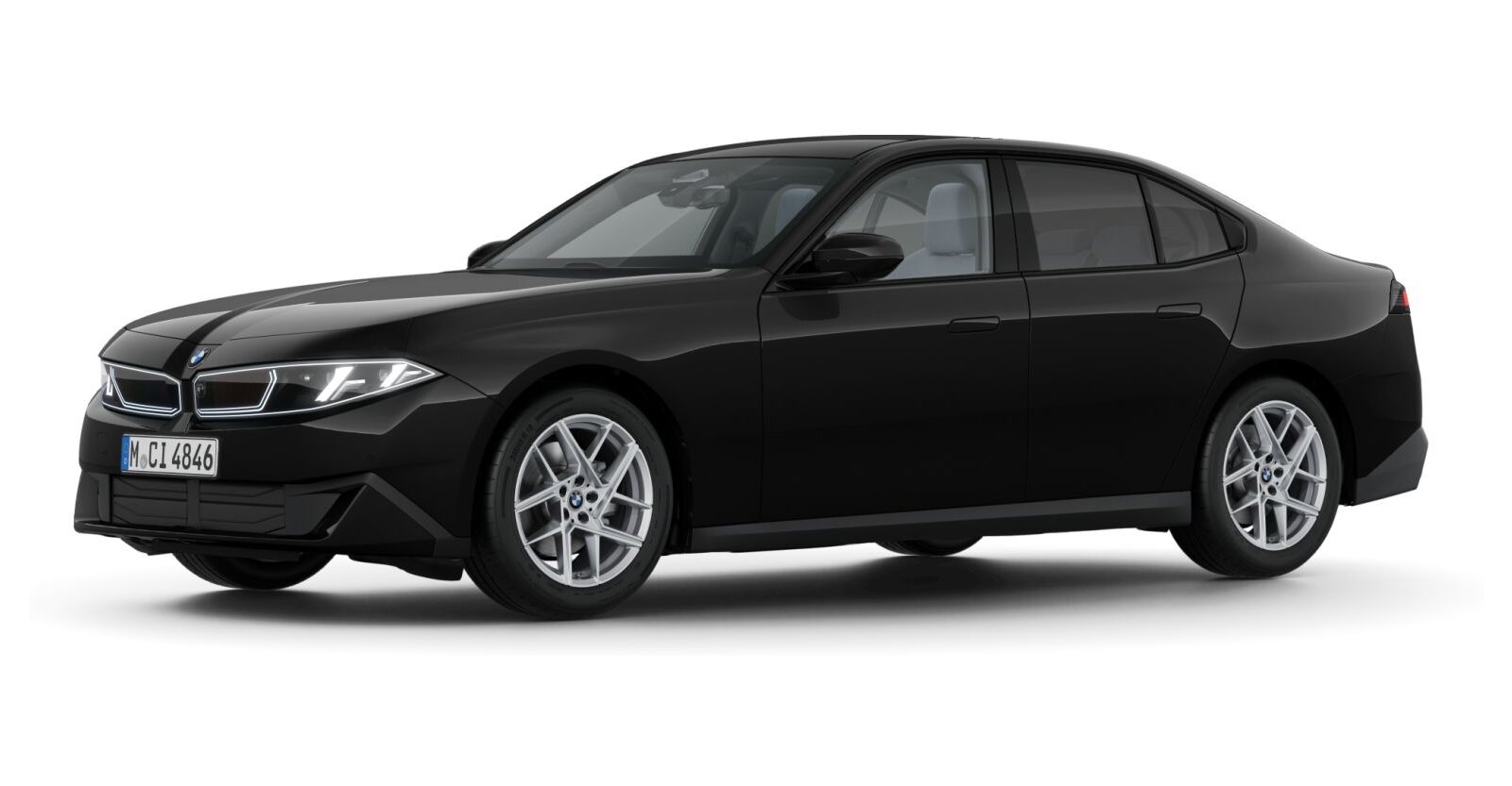 BMW 320 Limousine in Schwarz von vorne