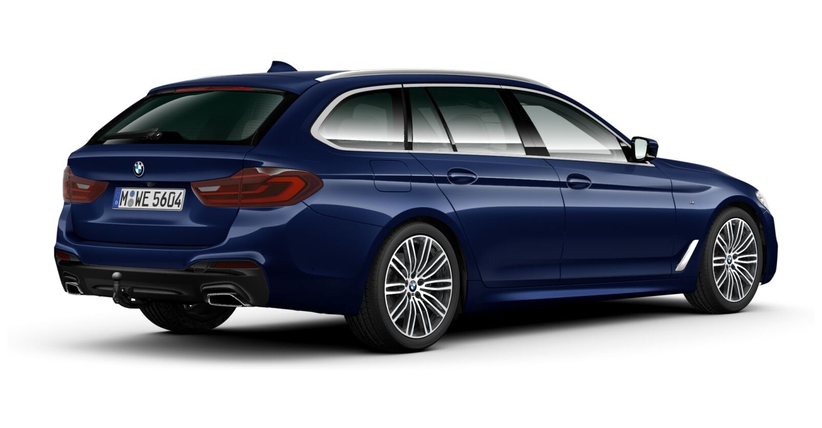 BMW BMW 5er in Blau von hinten BMW BMW 5er in Blau von hinten
