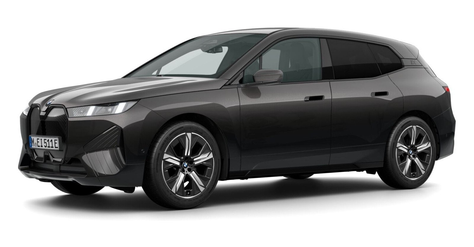 BMW iX xDrive45 in Grau von vorne BMW iX xDrive45 in Grau von vorne