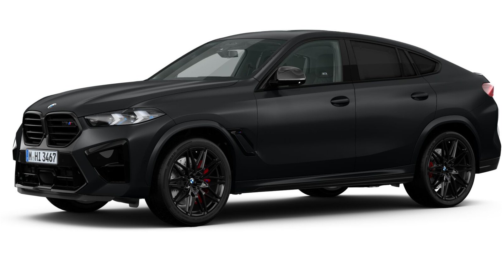 BMW X6 M in Schwarz von vorne BMW X6 M in Schwarz von vorne