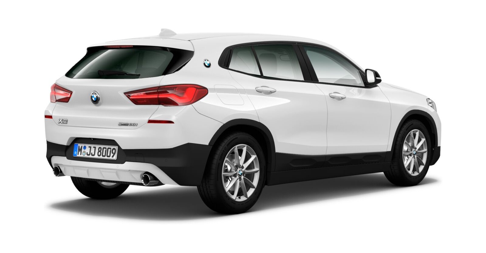 BMW BMW X in Weiß von hinten BMW BMW X in Weiß von hinten