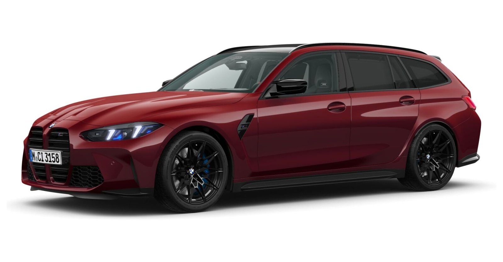BMW M3 Competition Touring mit M xDrive in Rot von vorne