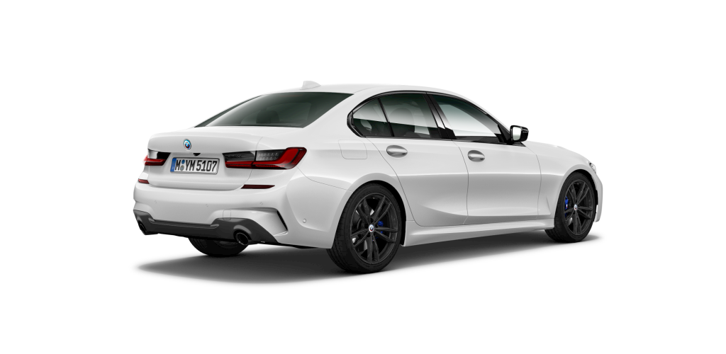 BMW BMW 3er in Weiß von hinten BMW BMW 3er in Weiß von hinten