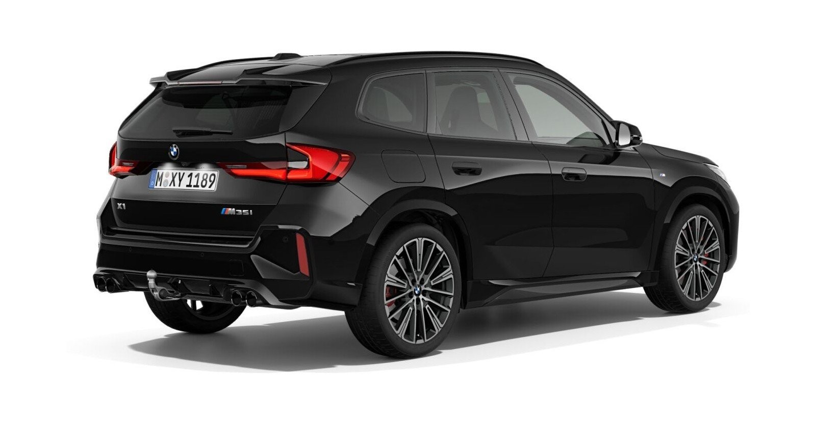 BMW BMW X in Schwarz von hinten