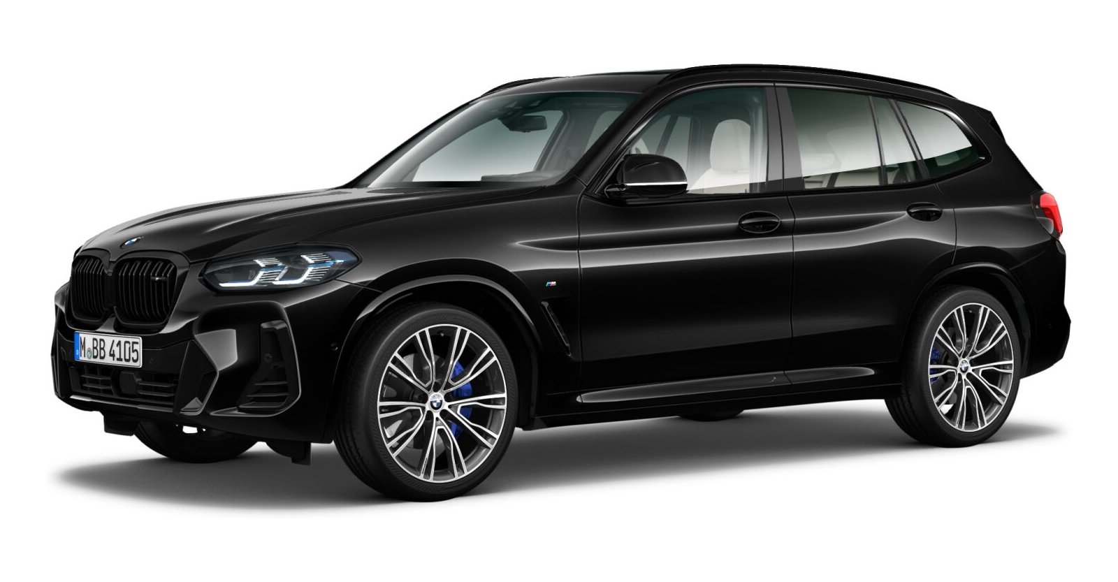 BMW X3 M40d in Schwarz von vorne BMW X3 M40d in Schwarz von vorne