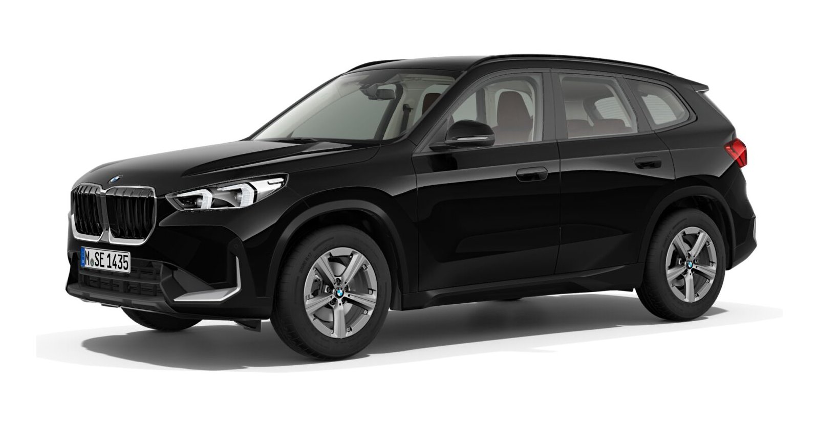 BMW X1 sDrive18d in Schwarz von vorne