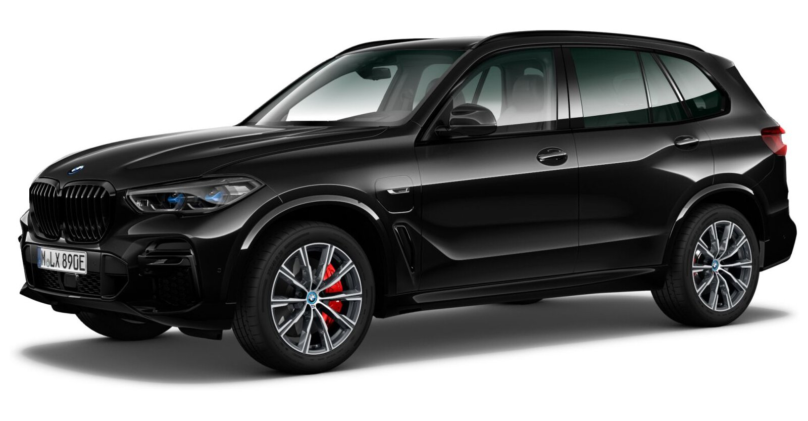 BMW X5 xDrive45e in Schwarz von vorne BMW X5 xDrive45e in Schwarz von vorne