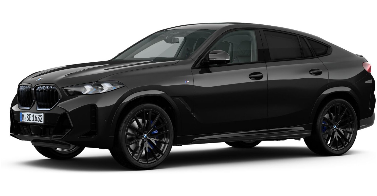 BMW X6 xDrive30d M Sport in Schwarz von vorne BMW X6 xDrive30d M Sport in Schwarz von vorne