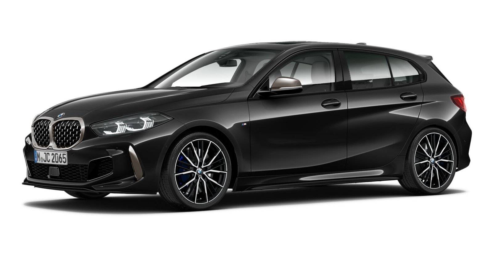 BMW BMW 1er in Schwarz von vorne BMW BMW 1er in Schwarz von vorne