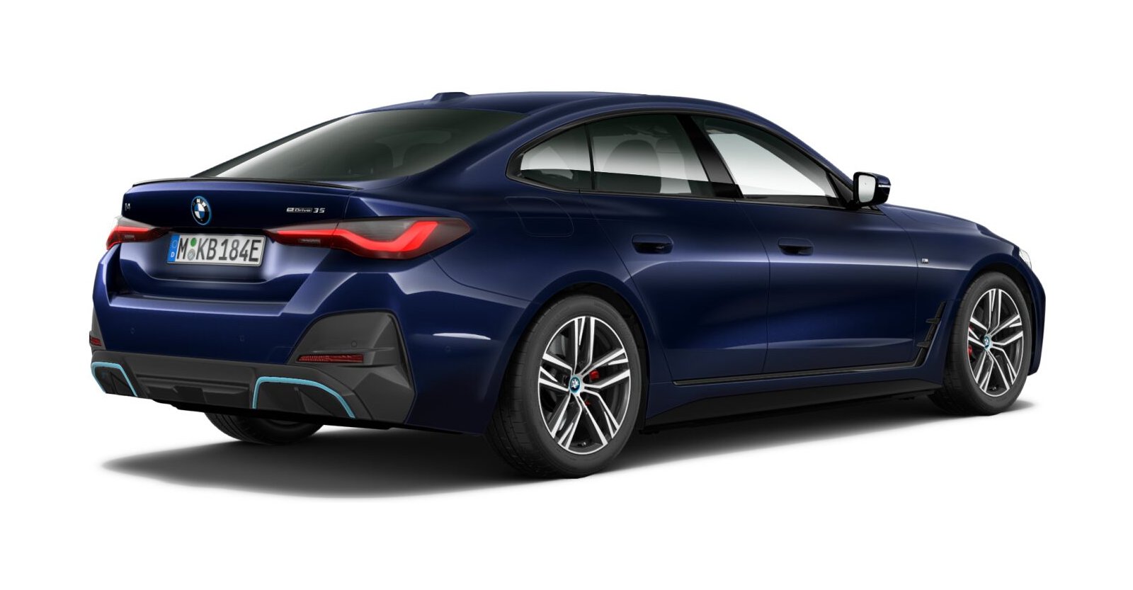 BMW BMW I in Blau von hinten BMW BMW I in Blau von hinten
