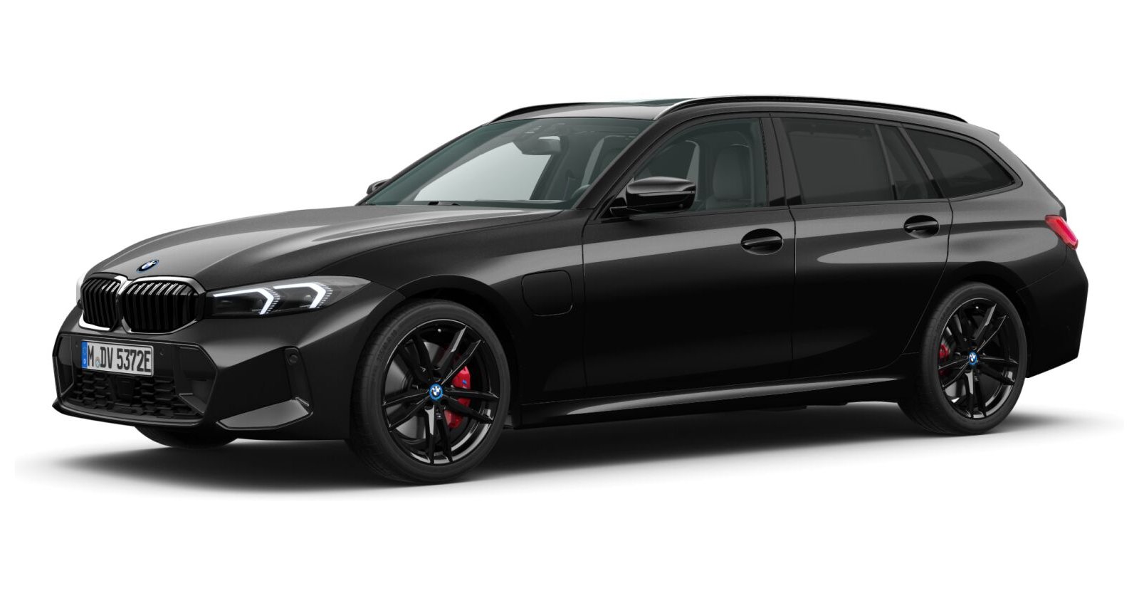 BMW BMW 3er in Schwarz von vorne BMW BMW 3er in Schwarz von vorne