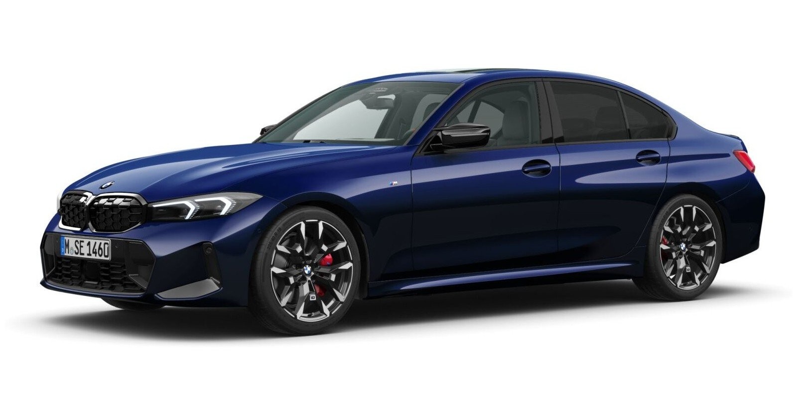 BMW M340i xDrive Limousine in Blau von vorne BMW M340i xDrive Limousine in Blau von vorne