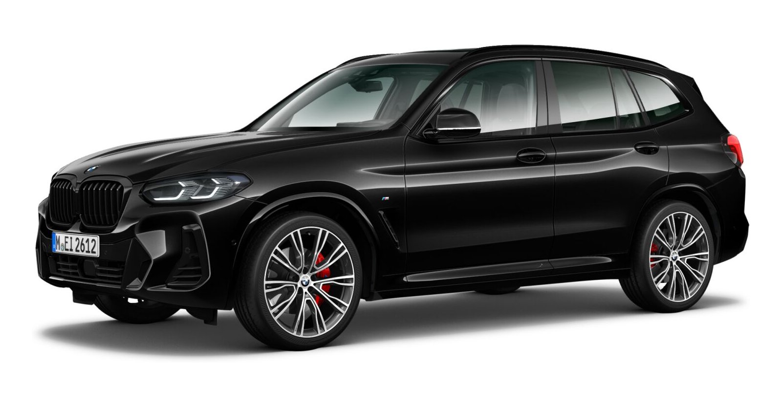 BMW X3 xDrive 20i in Schwarz von vorne BMW X3 xDrive 20i in Schwarz von vorne