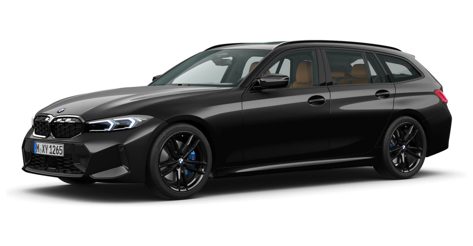 BMW BMW 3er in Schwarz von vorne BMW BMW 3er in Schwarz von vorne