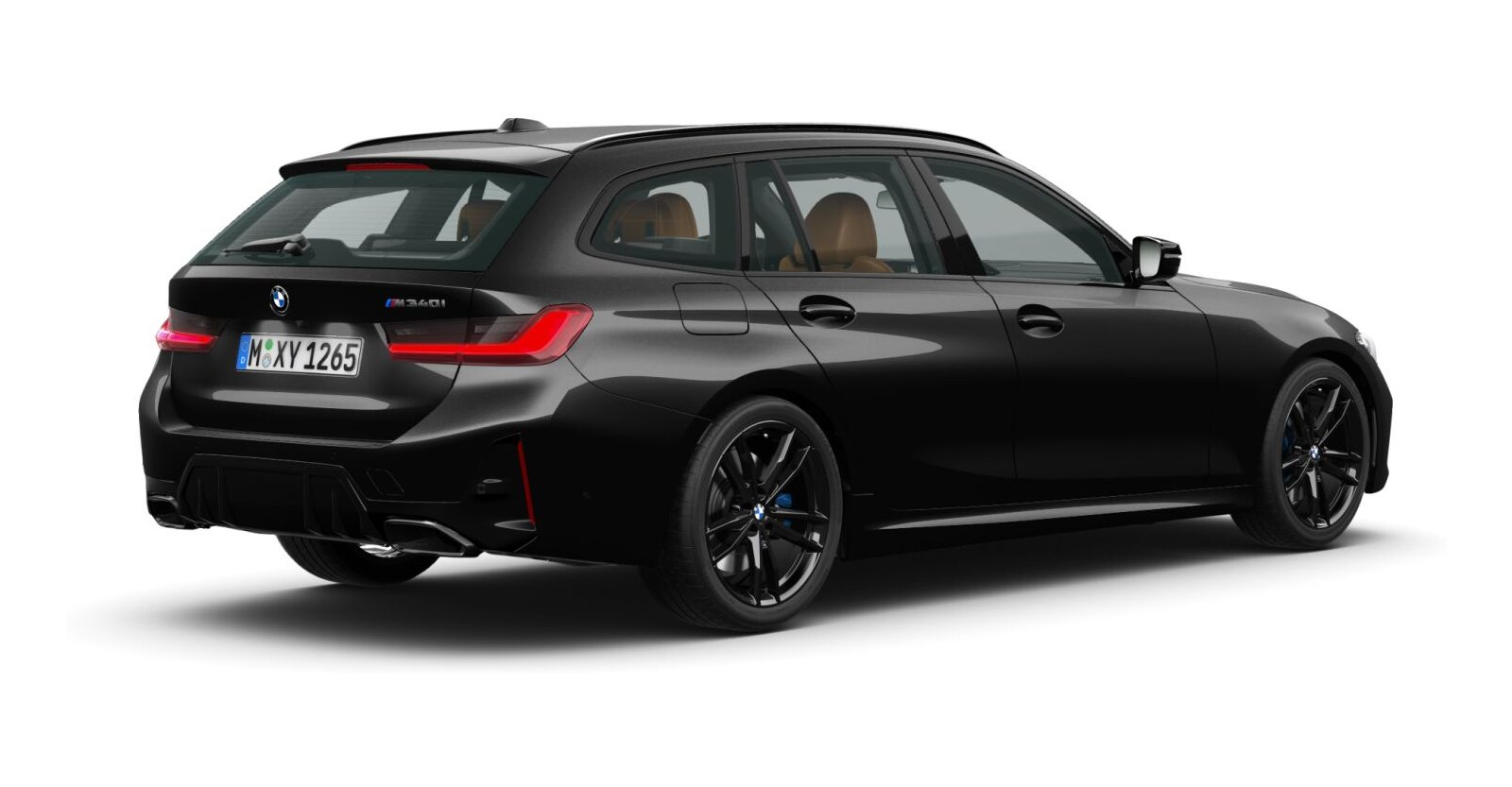 BMW BMW 3er in Schwarz von hinten BMW BMW 3er in Schwarz von hinten