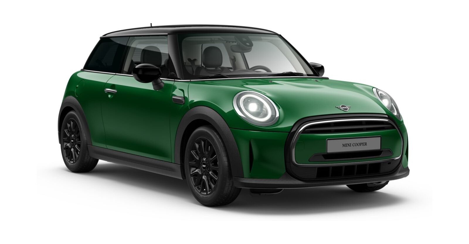 MINI Cooper 3-Türer in Grün von vorne MINI Cooper 3-Türer in Grün von vorne