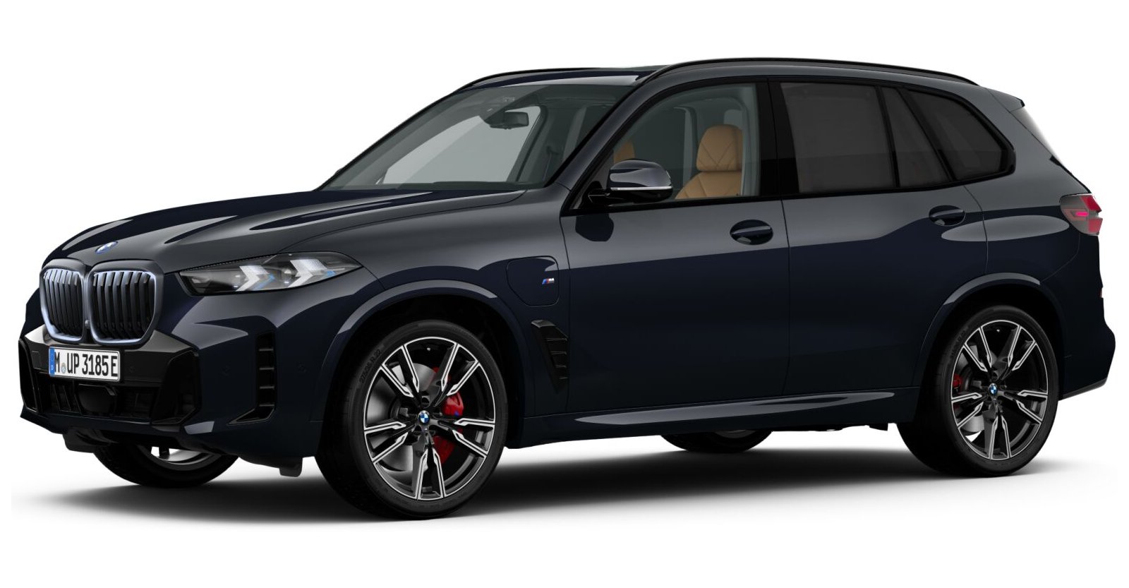 BMW X5 xDrive50e in Schwarz von vorne