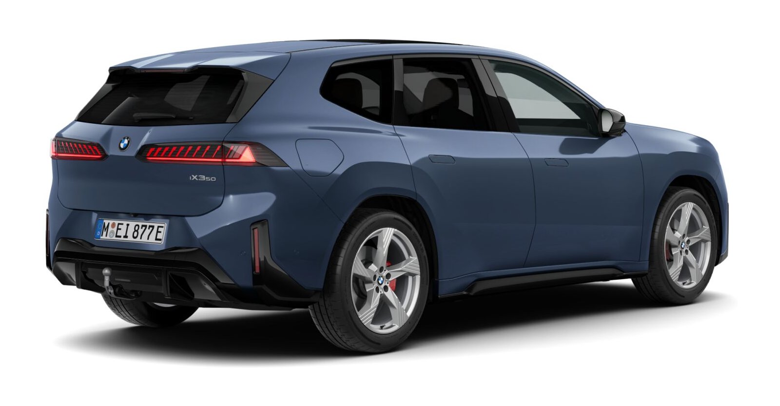 BMW BMW I in Blau von hinten