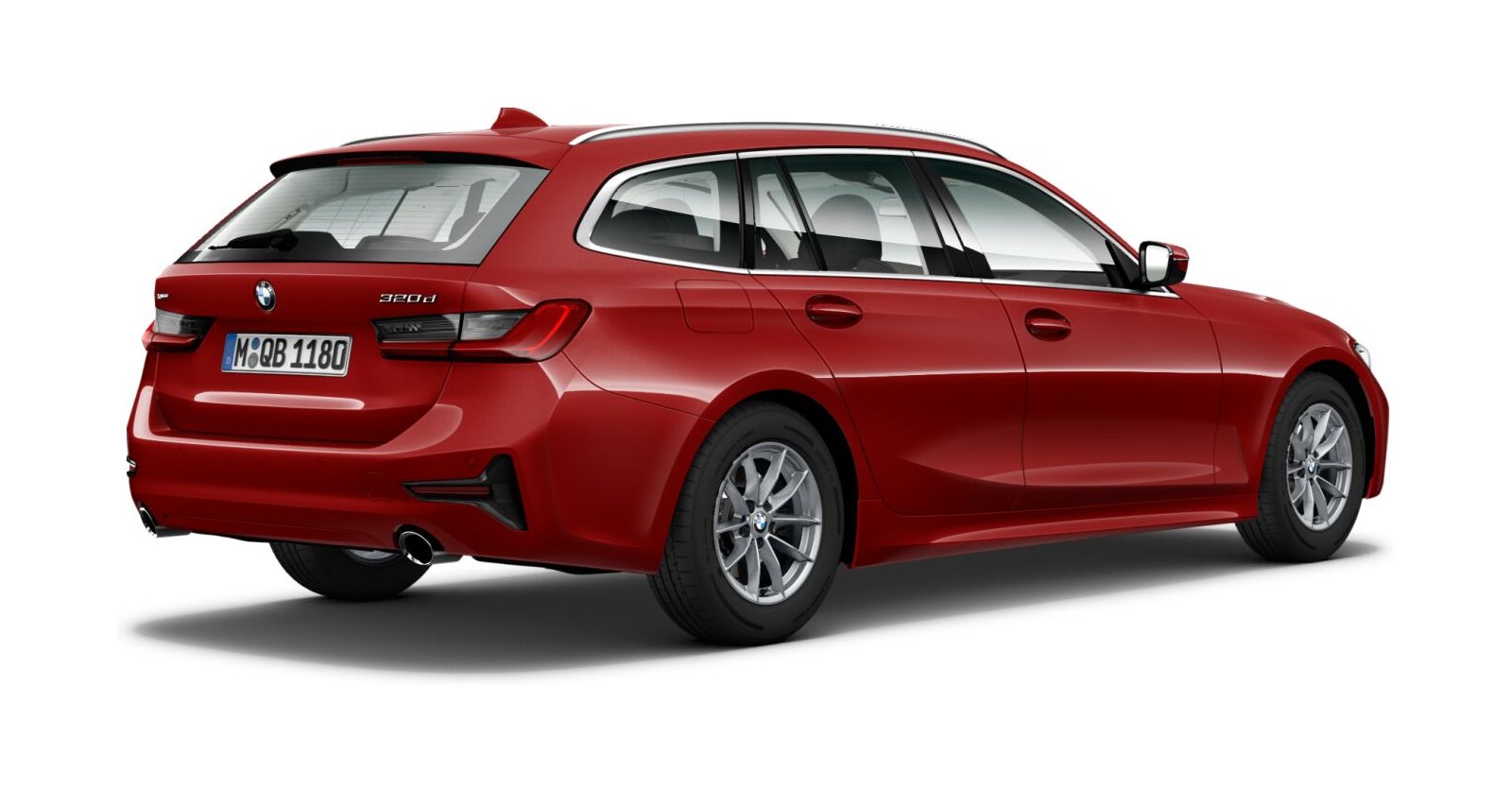 BMW BMW 3er in Rot von hinten BMW BMW 3er in Rot von hinten