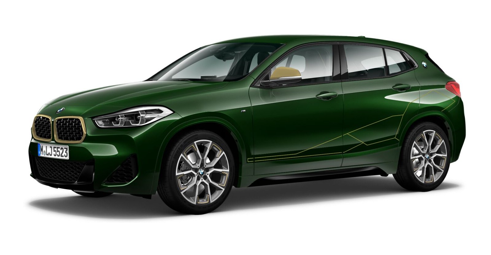 BMW X2 sDrive18i in Grün von vorne BMW X2 sDrive18i in Grün von vorne
