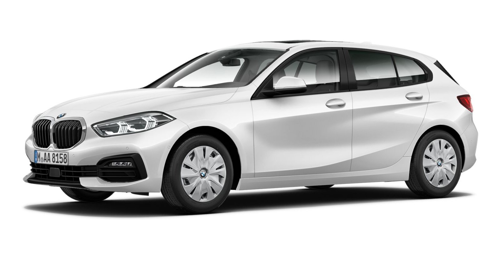 BMW BMW 1er in Weiß von vorne BMW BMW 1er in Weiß von vorne
