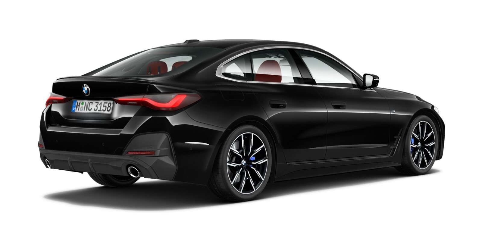 BMW BMW 4er in Schwarz von hinten