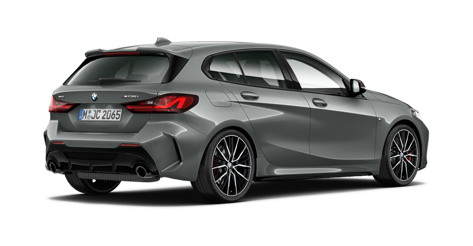 BMW BMW 1er in Grau von hinten BMW BMW 1er in Grau von hinten