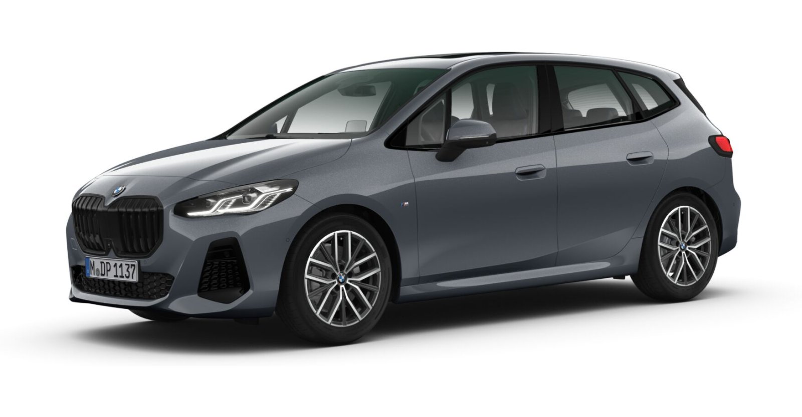 BMW 223i Active Tourer in Grau von vorne BMW 223i Active Tourer in Grau von vorne