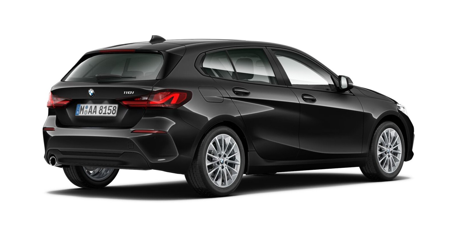 BMW BMW 1er in Schwarz von hinten BMW BMW 1er in Schwarz von hinten