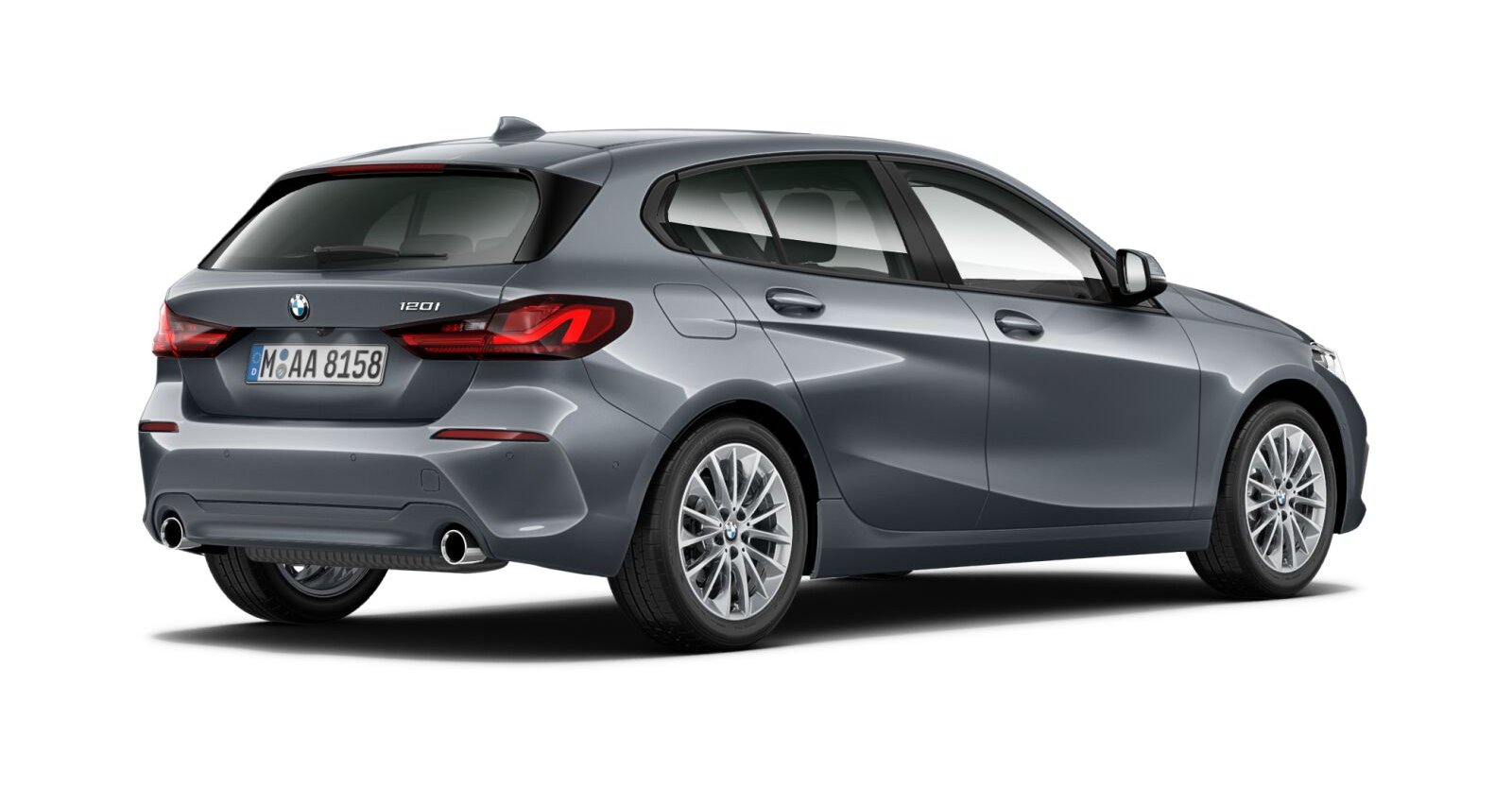 BMW BMW 1er in Grau von hinten