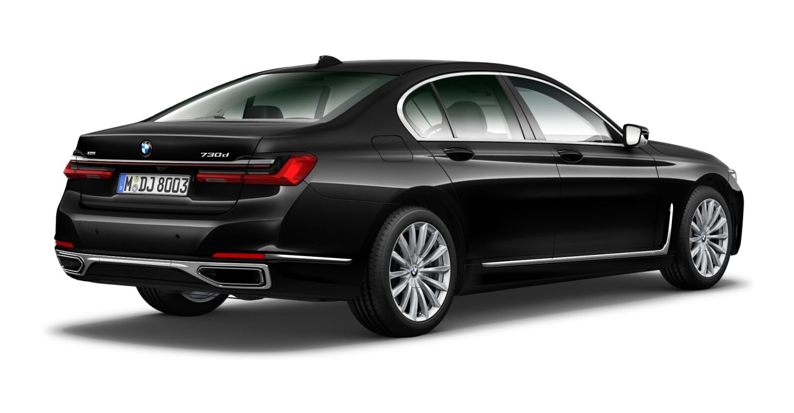 BMW BMW 7er in Schwarz von hinten BMW BMW 7er in Schwarz von hinten