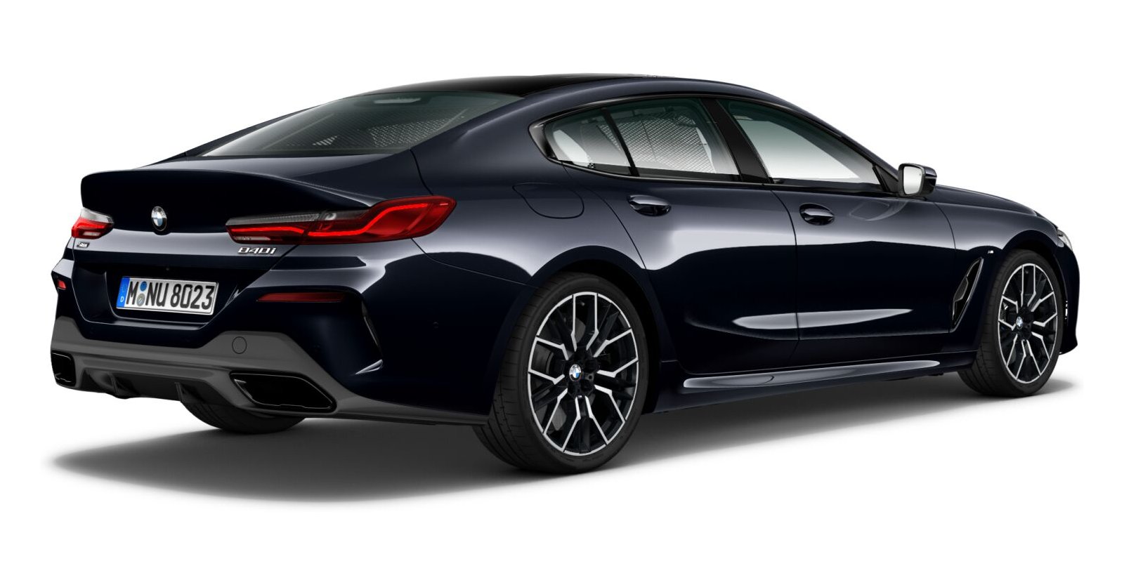 BMW BMW 8er in Schwarz von hinten BMW BMW 8er in Schwarz von hinten