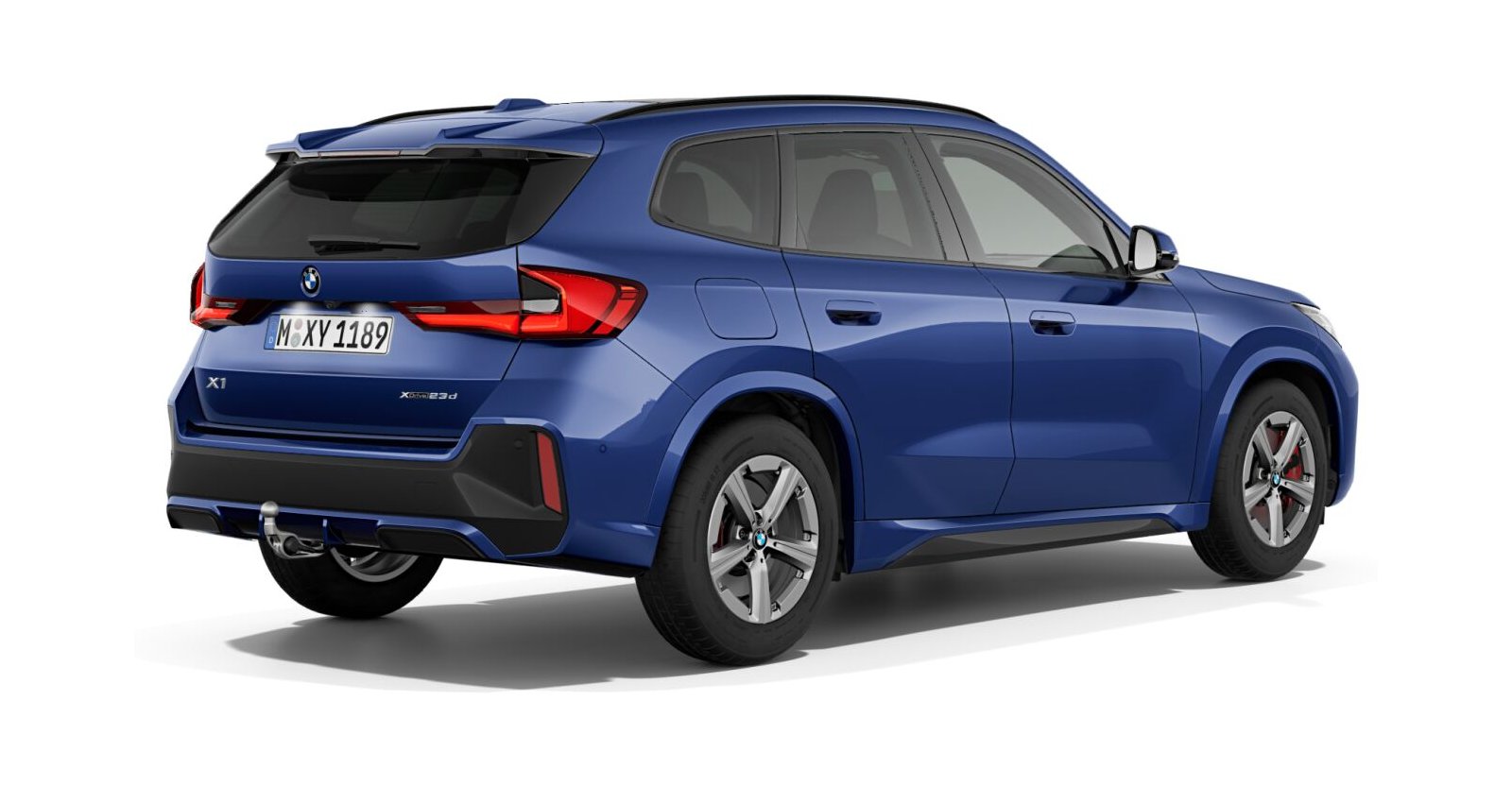 BMW BMW X in Blau von hinten BMW BMW X in Blau von hinten